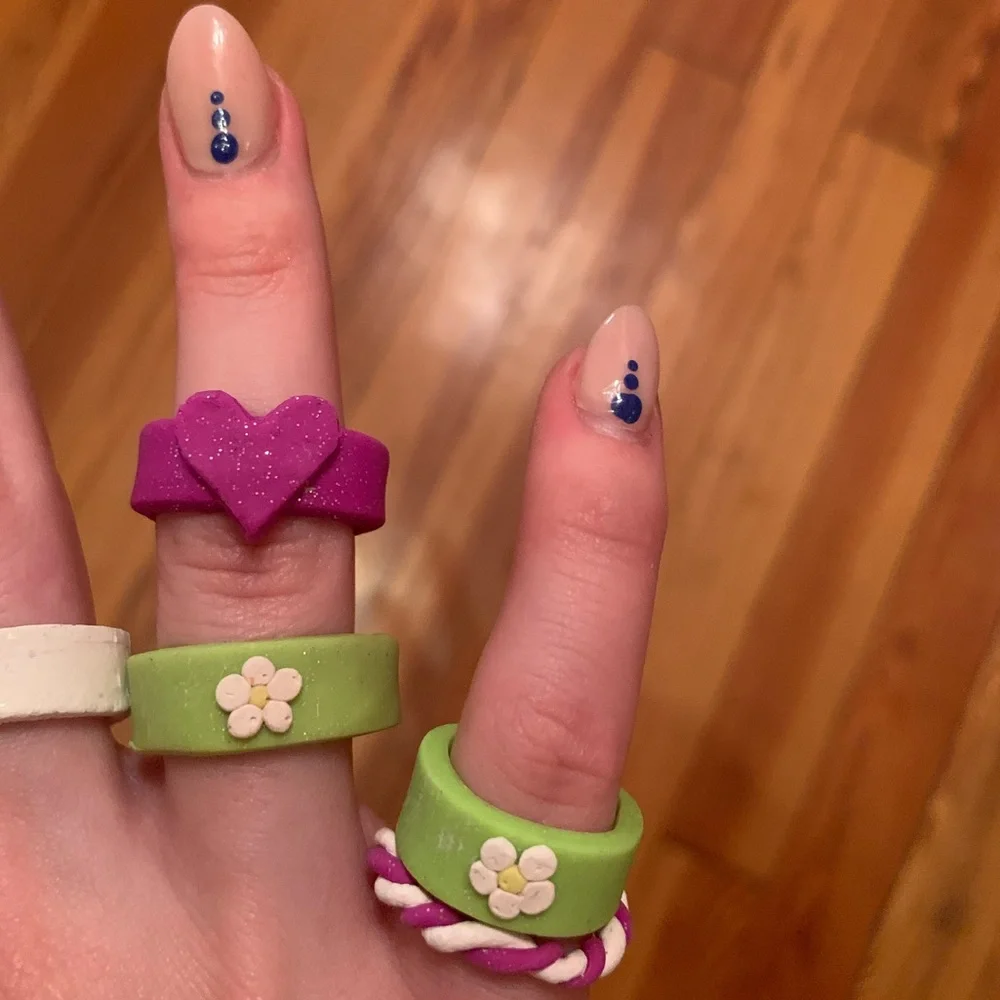 💗 CLAY RINGS 💗 handmade 😁 - Picture 8 of 8